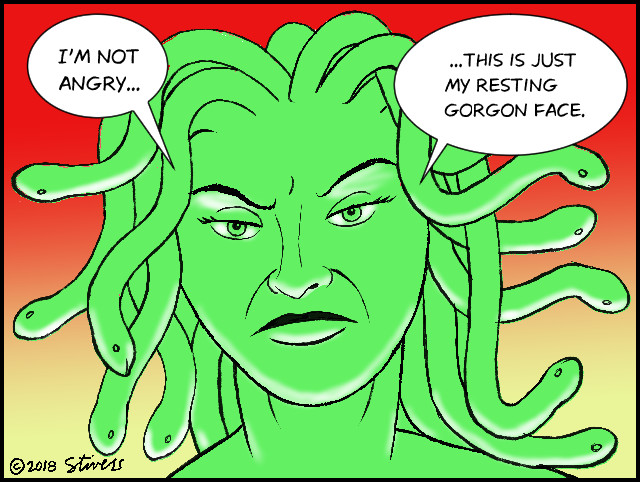 Resting Gorgon face